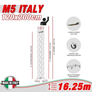 Trabattello M5 ITALY Altezza lavoro 16,25 metri