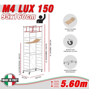 Trabattello M4 LUX 150 Altezza lavoro 5,60 metri