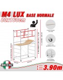 Trabattello M4 LUX base normale Altezza lavoro 3,9 metri