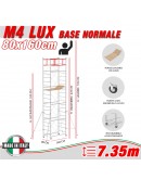 Trabattello M4 LUX base normale Altezza lavoro 7,35 metri