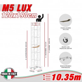 Trabattello M5 LUX Altezza lavoro 10,35 metri